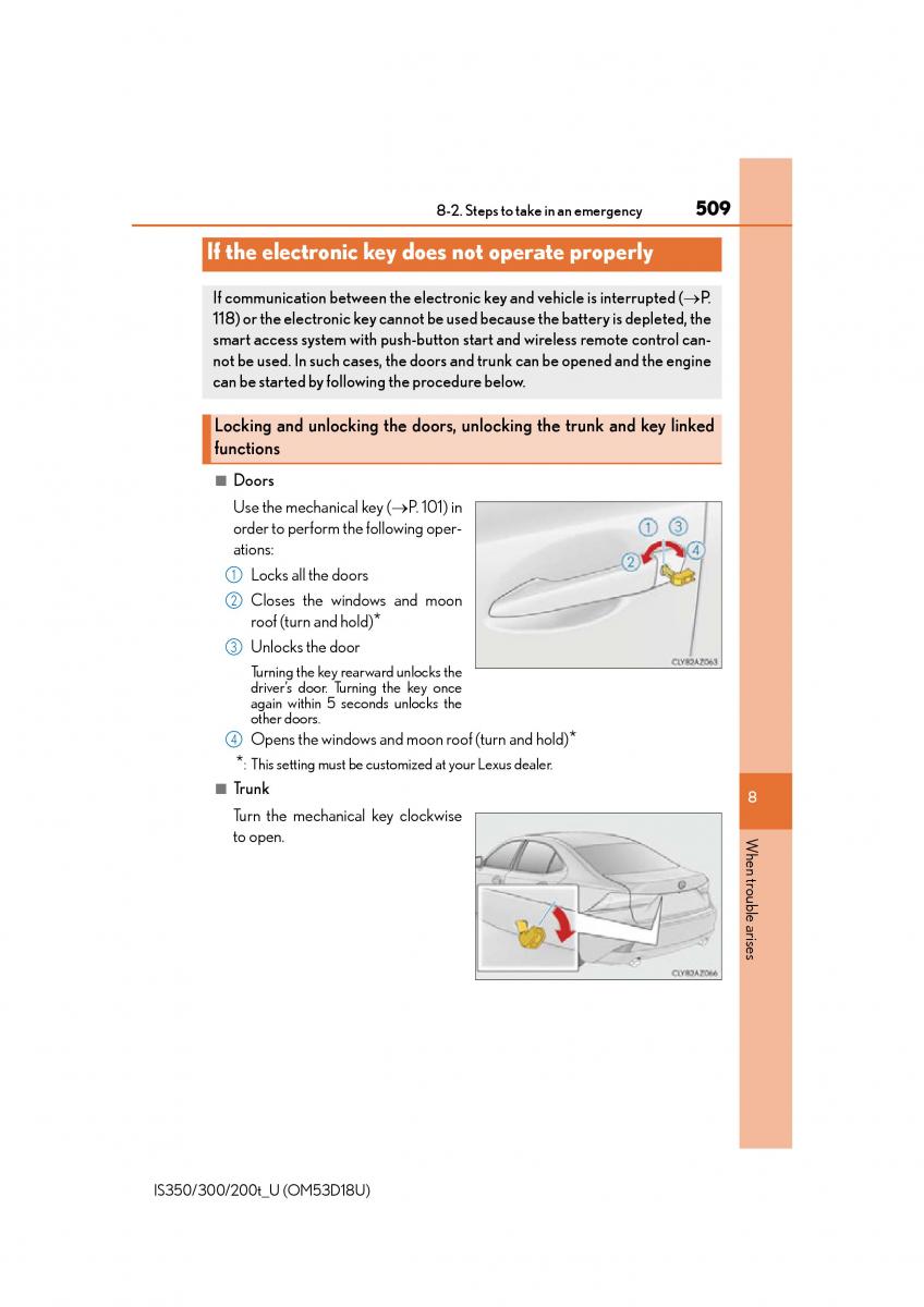 Lexus IS200t III 3 owners manual / page 509