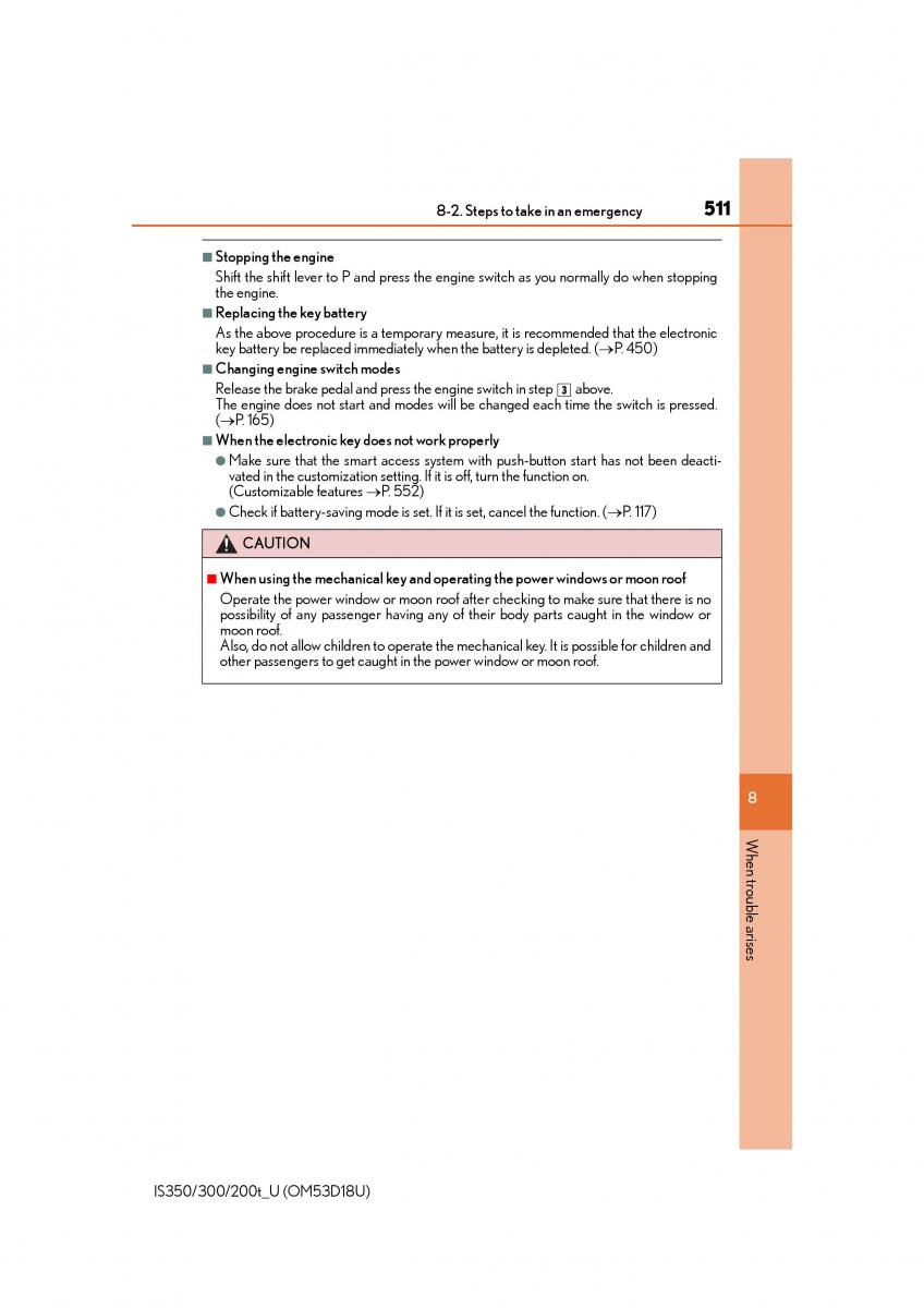 Lexus IS200t III 3 owners manual / page 511