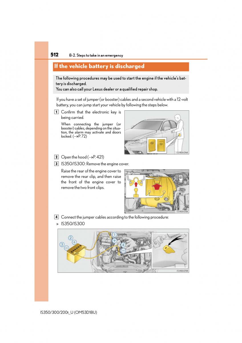 Lexus IS200t III 3 owners manual / page 512