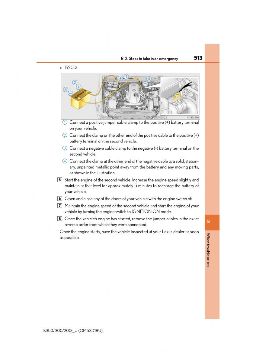 Lexus IS200t III 3 owners manual / page 513