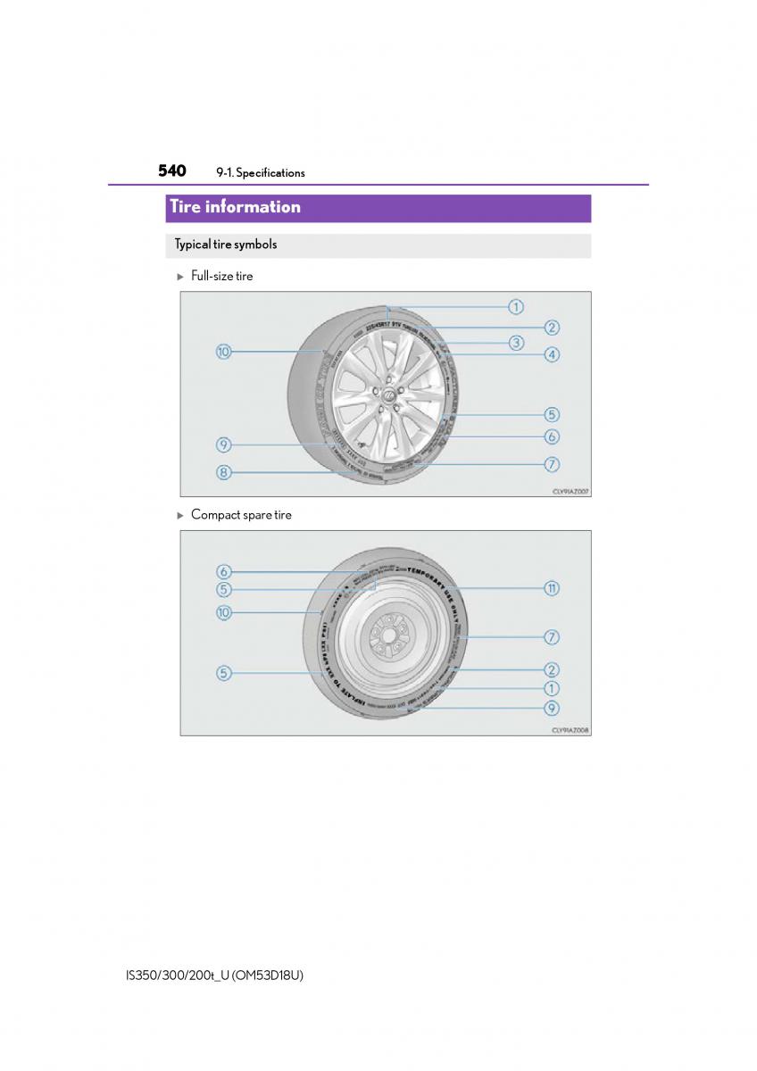 Lexus IS200t III 3 owners manual / page 540