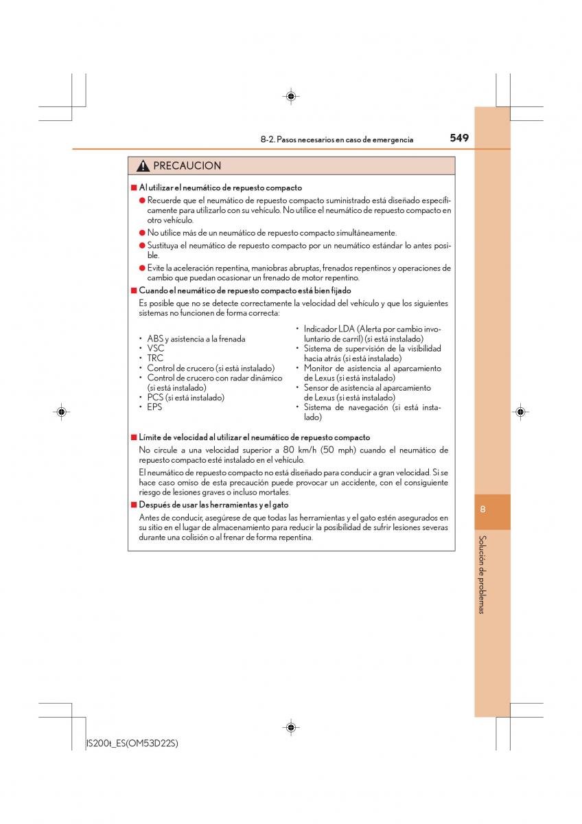 Lexus IS200t III 3 manual del propietario / page 549