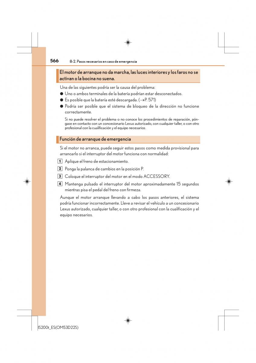 Lexus IS200t III 3 manual del propietario / page 566