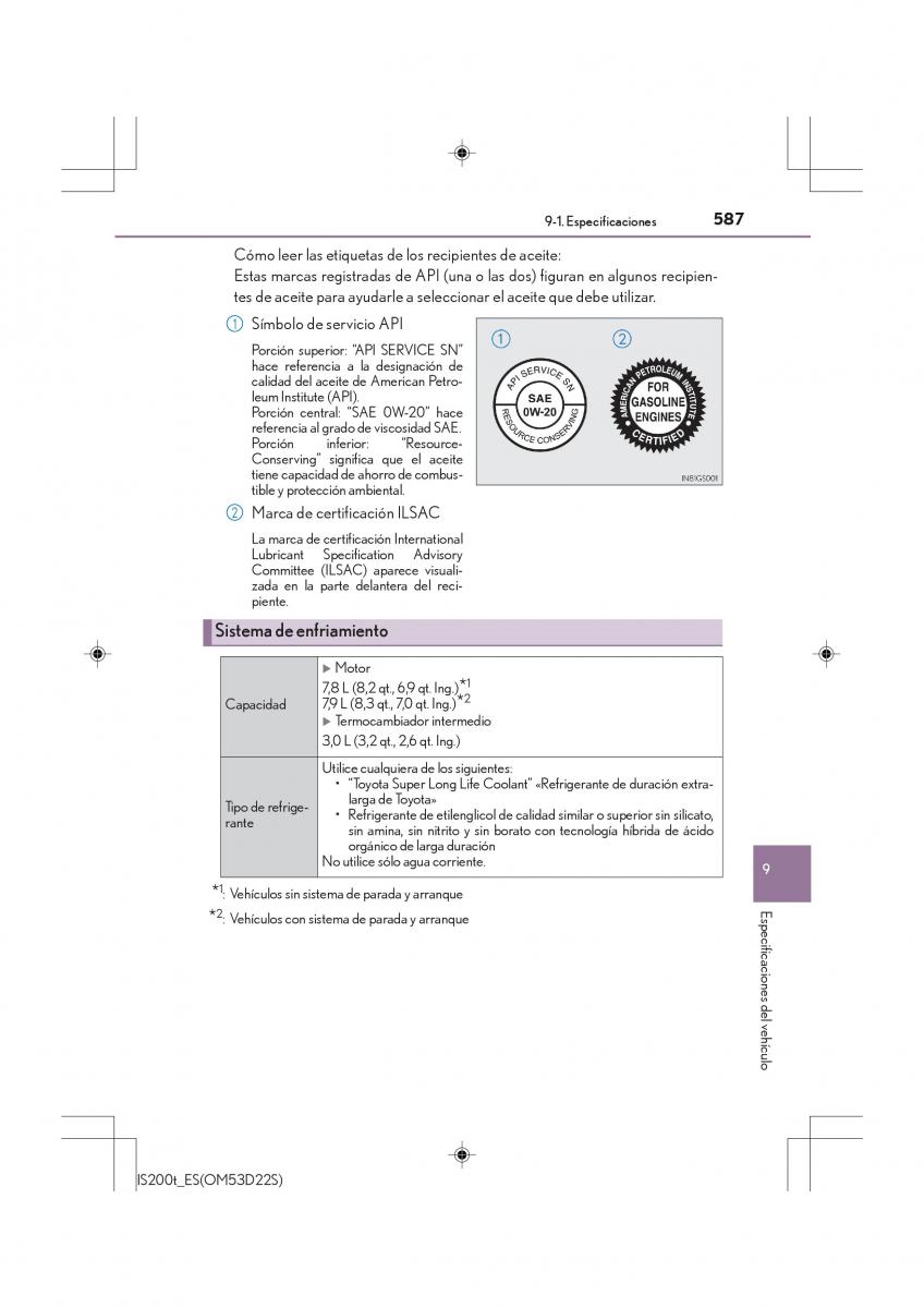 Lexus IS200t III 3 manual del propietario / page 587