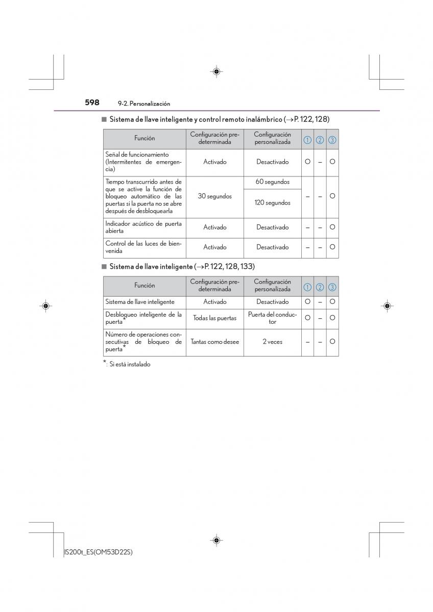 Lexus IS200t III 3 manual del propietario / page 598