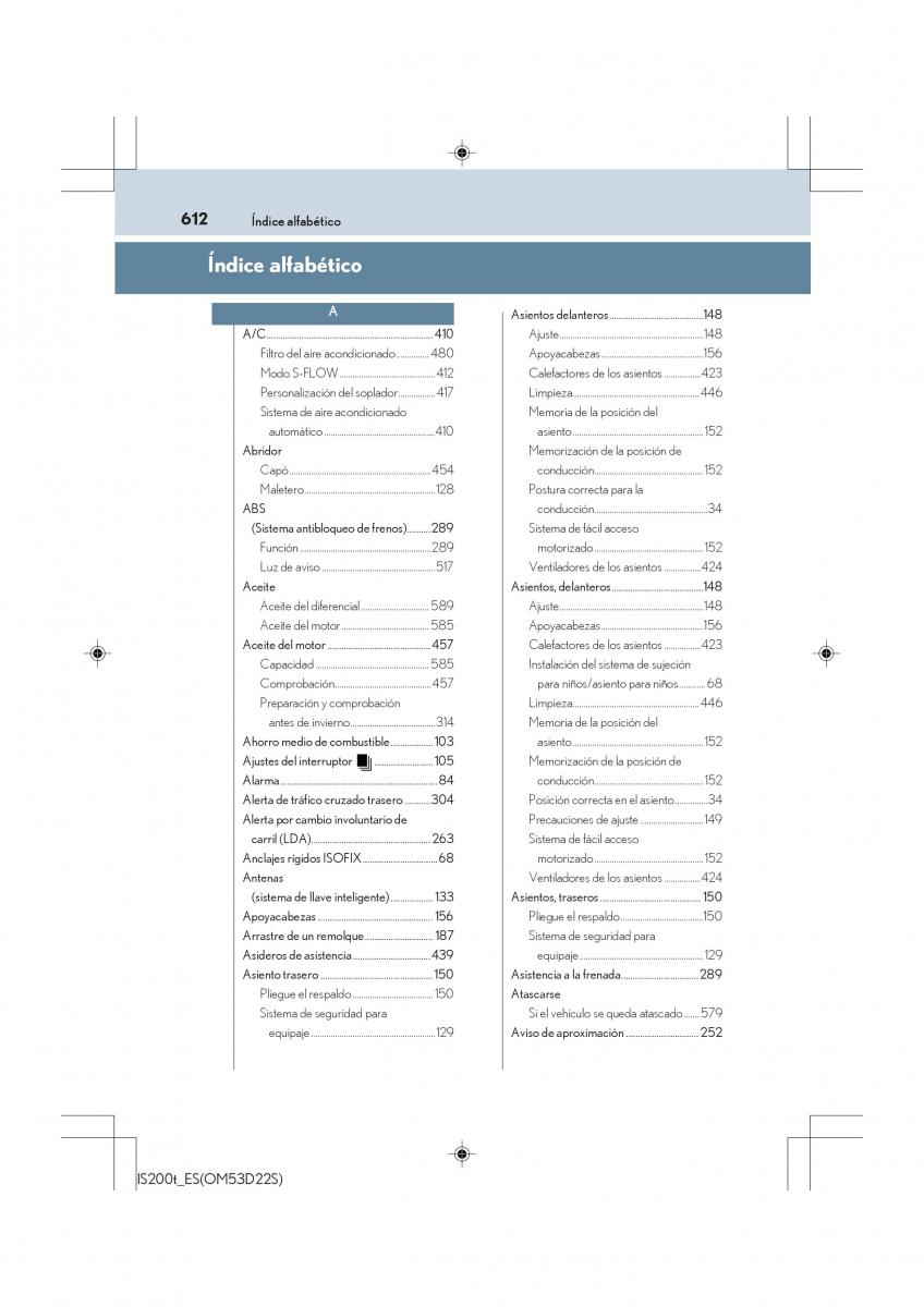 Lexus IS200t III 3 manual del propietario / page 612