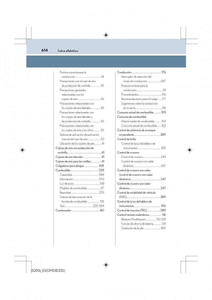 Lexus IS200t III 3 manual del propietario / page 614