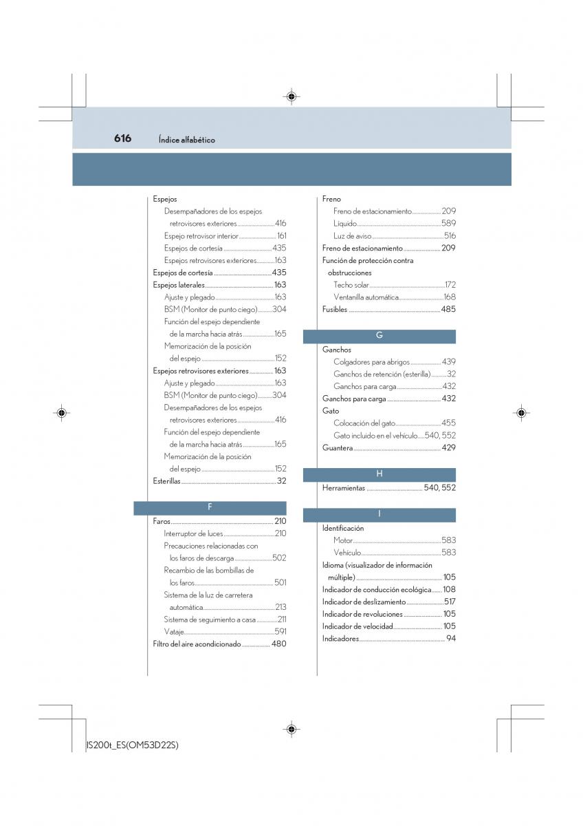 Lexus IS200t III 3 manual del propietario / page 616