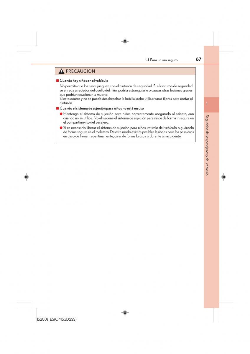 Lexus IS200t III 3 manual del propietario / page 67