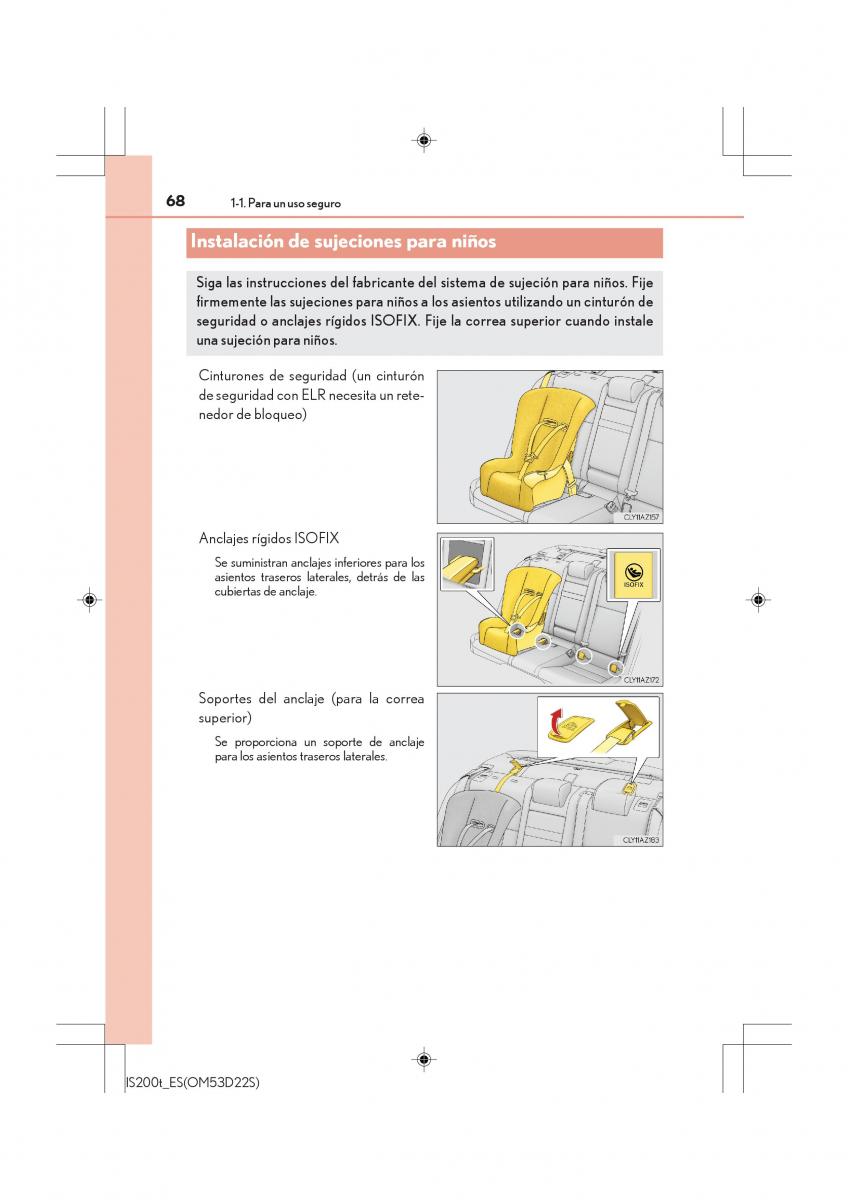 Lexus IS200t III 3 manual del propietario / page 68