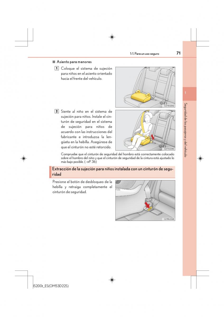 Lexus IS200t III 3 manual del propietario / page 71