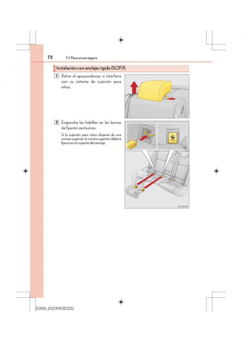 Lexus IS200t III 3 manual del propietario / page 72