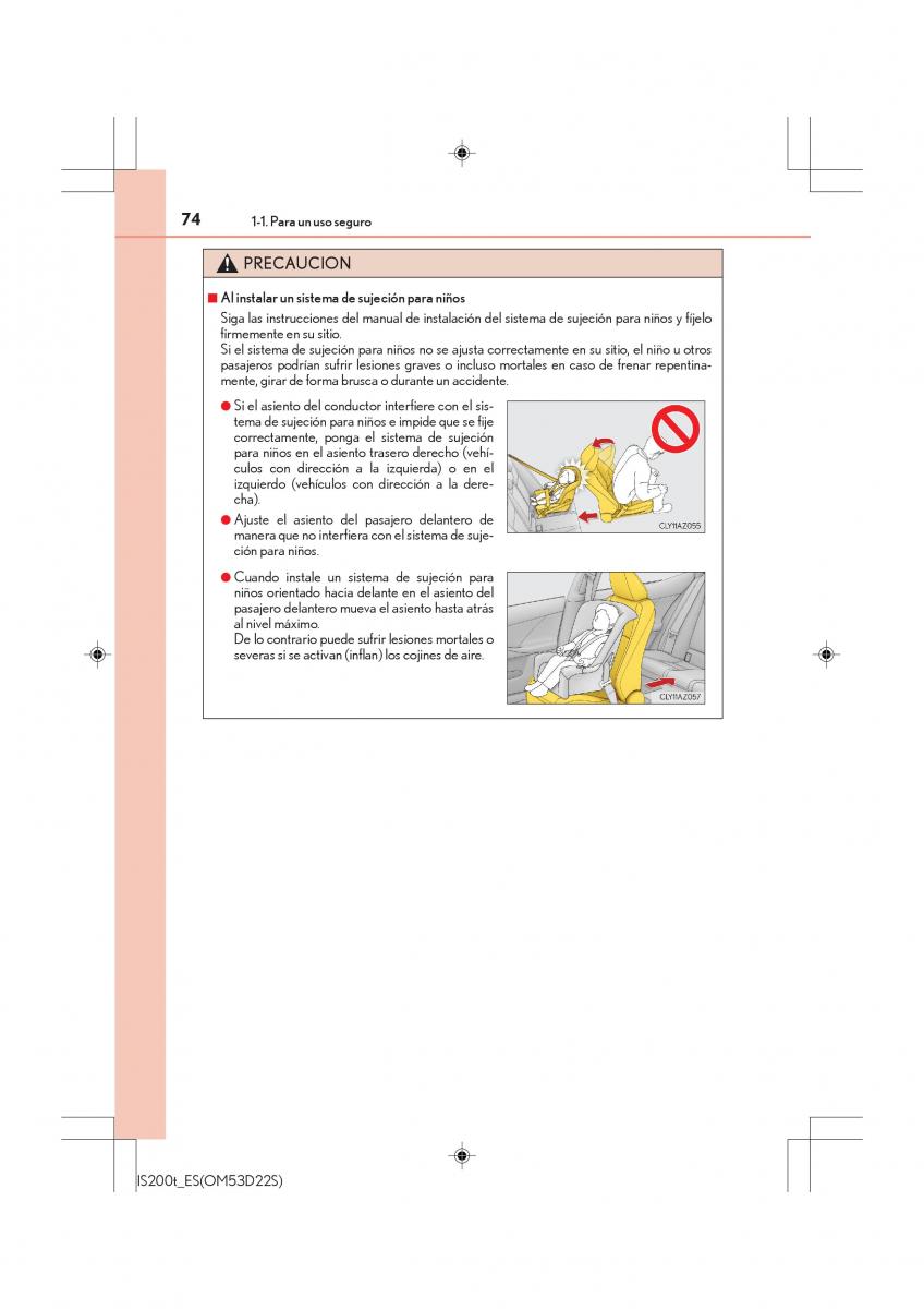 Lexus IS200t III 3 manual del propietario / page 74