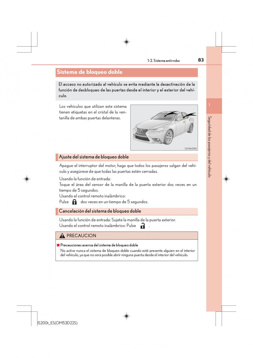 Lexus IS200t III 3 manual del propietario / page 83