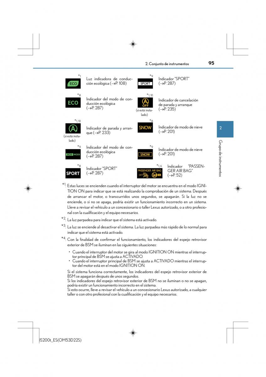 Lexus IS200t III 3 manual del propietario / page 95