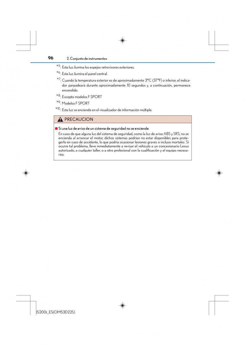 Lexus IS200t III 3 manual del propietario / page 96