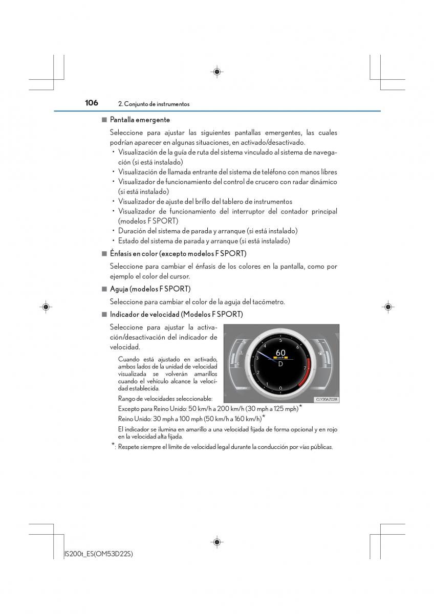 Lexus IS200t III 3 manual del propietario / page 106