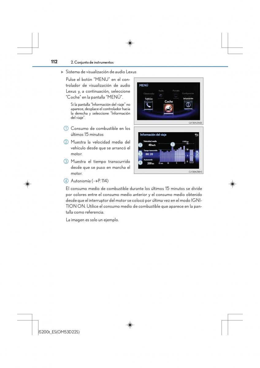 Lexus IS200t III 3 manual del propietario / page 112