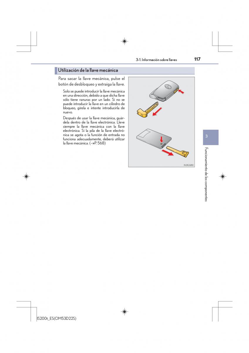 Lexus IS200t III 3 manual del propietario / page 117