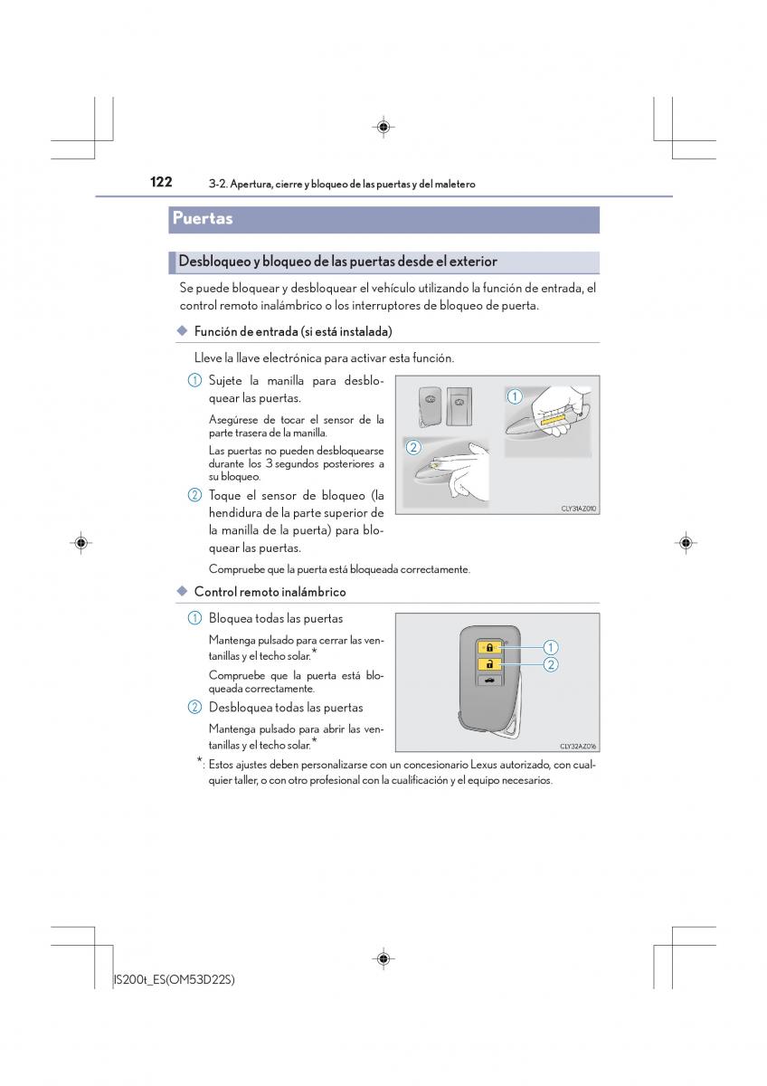 Lexus IS200t III 3 manual del propietario / page 122
