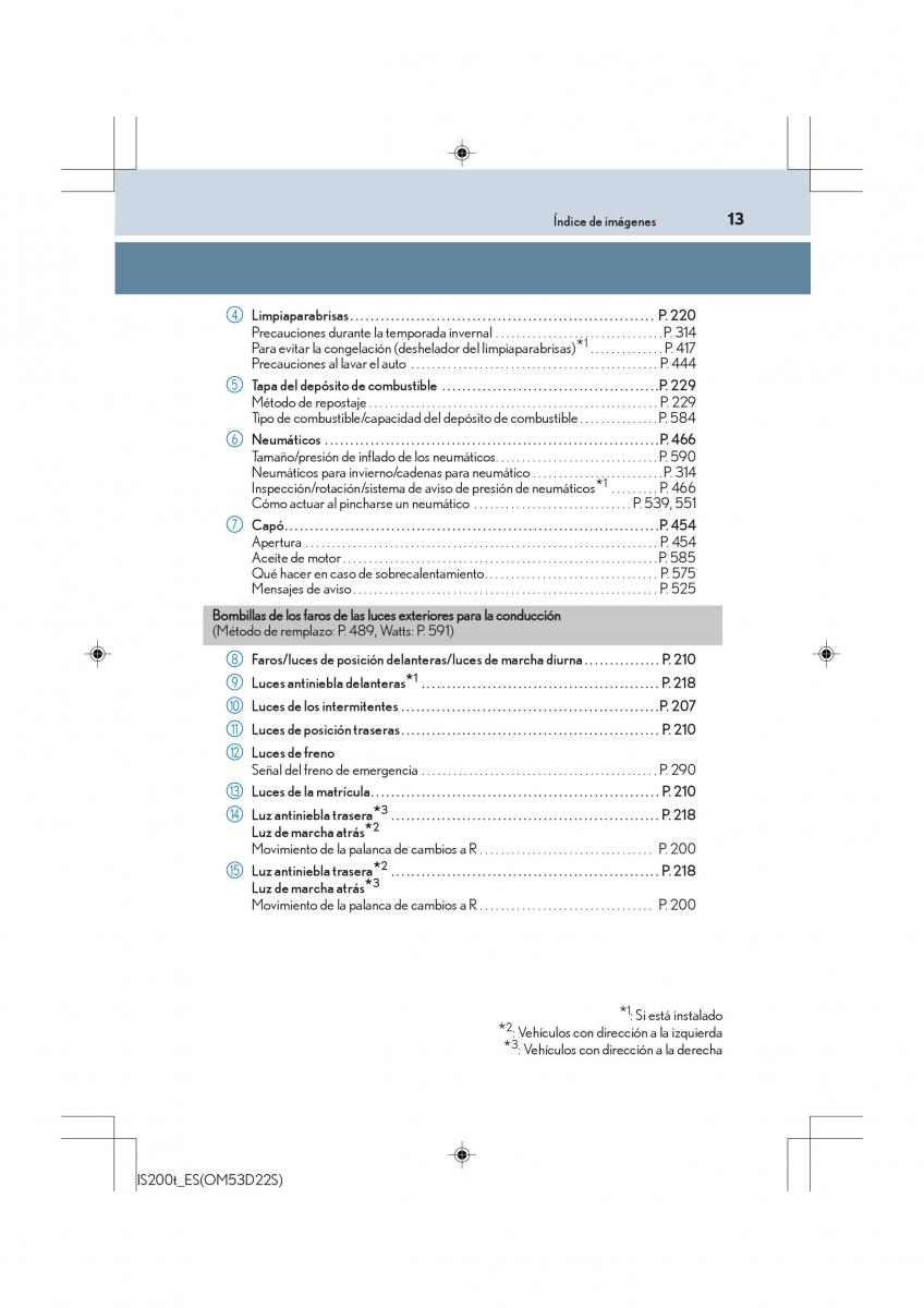 Lexus IS200t III 3 manual del propietario / page 13