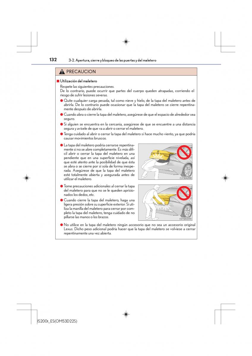 Lexus IS200t III 3 manual del propietario / page 132