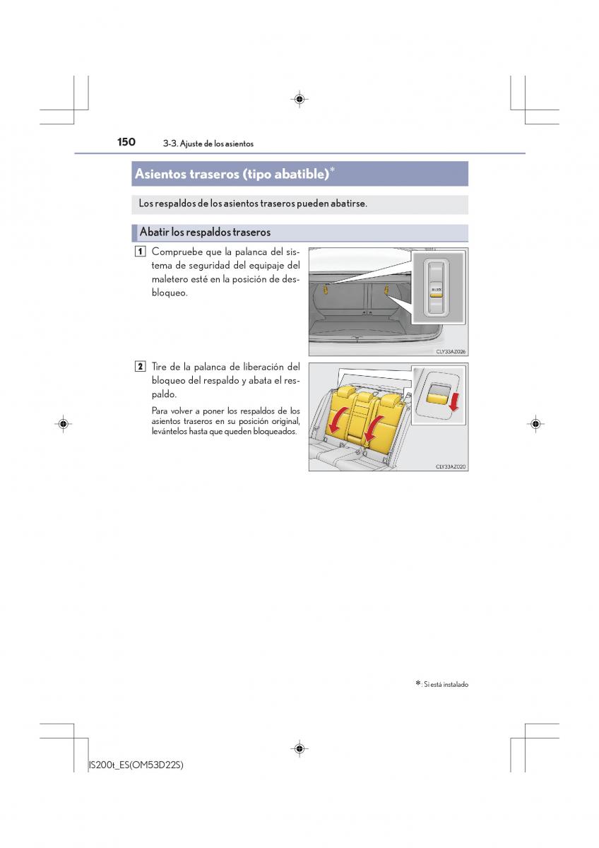 Lexus IS200t III 3 manual del propietario / page 150