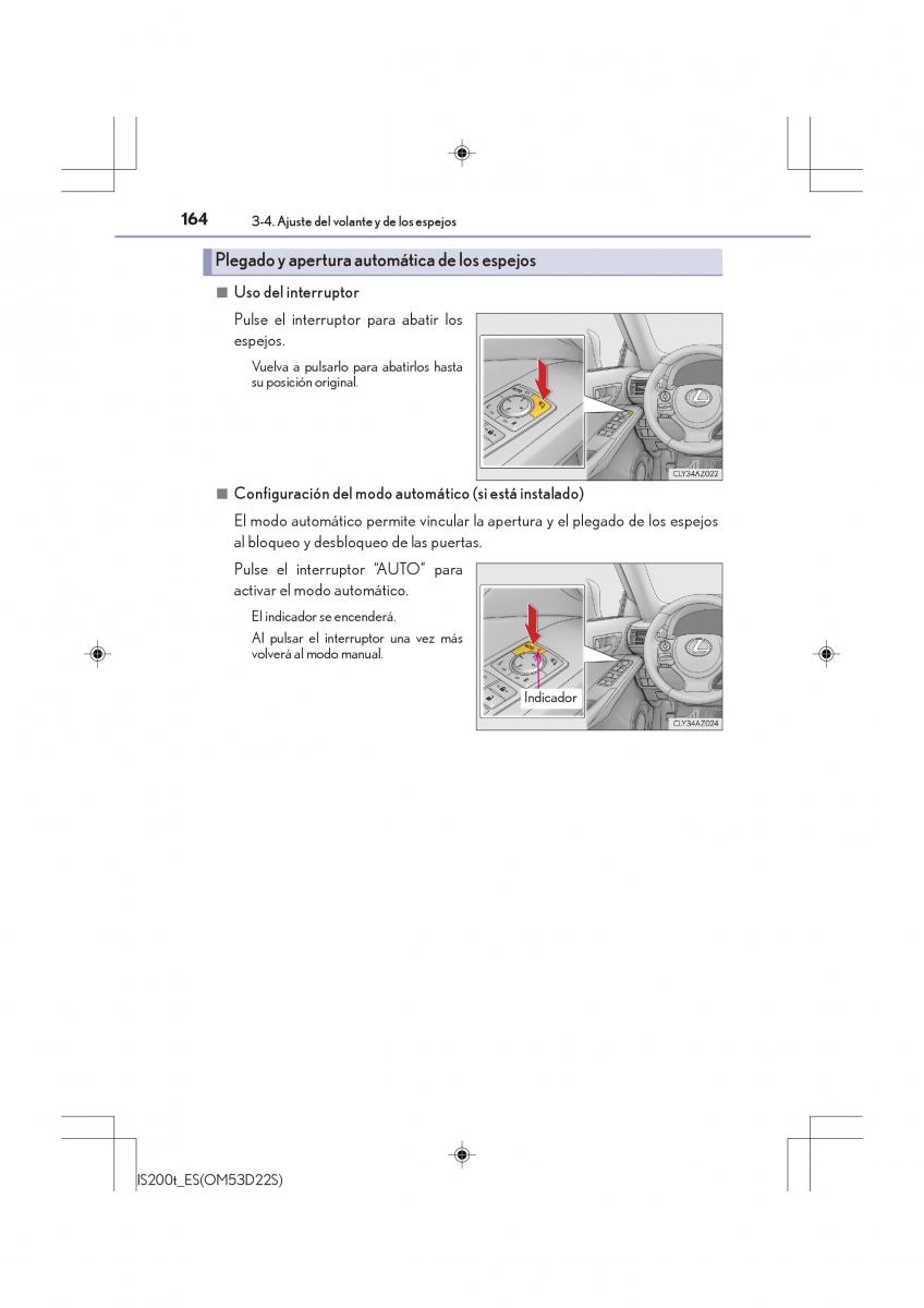Lexus IS200t III 3 manual del propietario / page 164