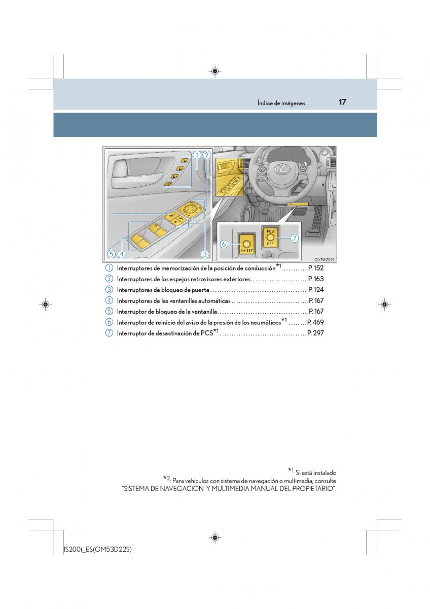 Lexus IS200t III 3 manual del propietario / page 17