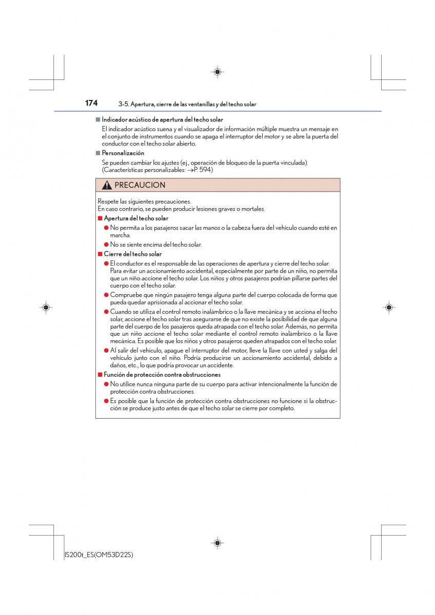 Lexus IS200t III 3 manual del propietario / page 174