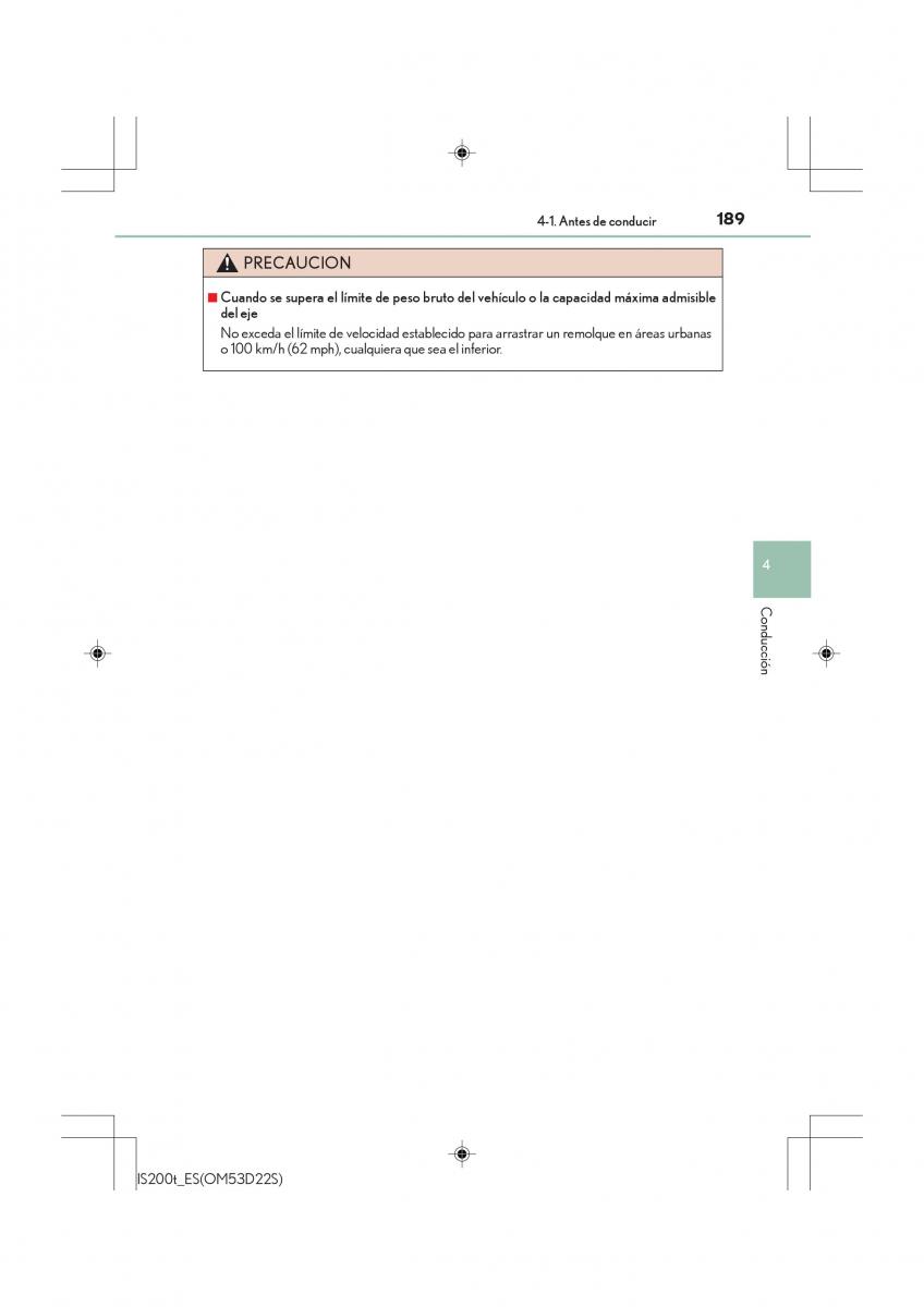 Lexus IS200t III 3 manual del propietario / page 189