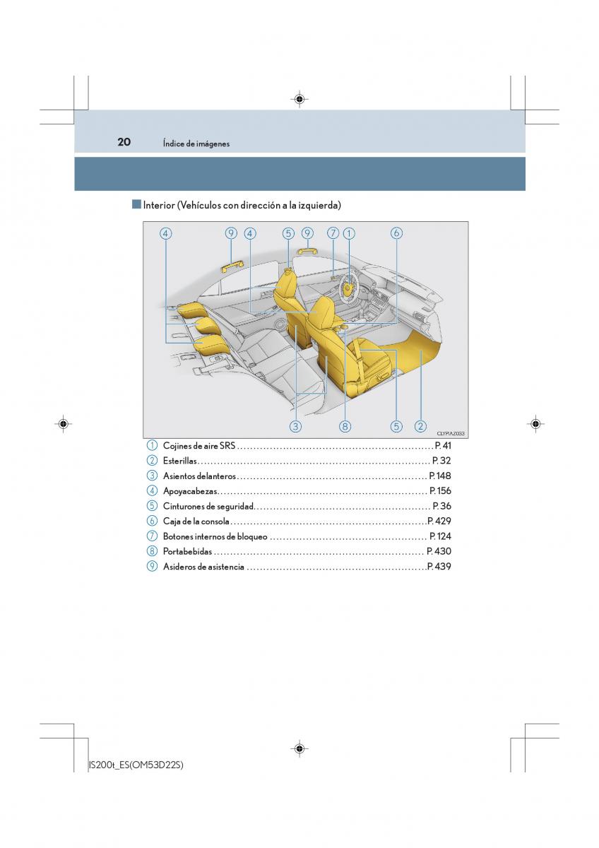 Lexus IS200t III 3 manual del propietario / page 20