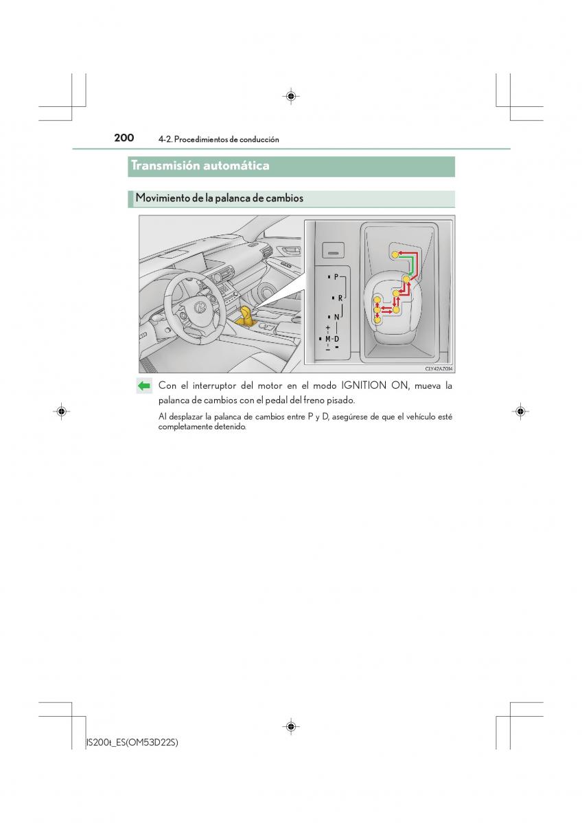 Lexus IS200t III 3 manual del propietario / page 200