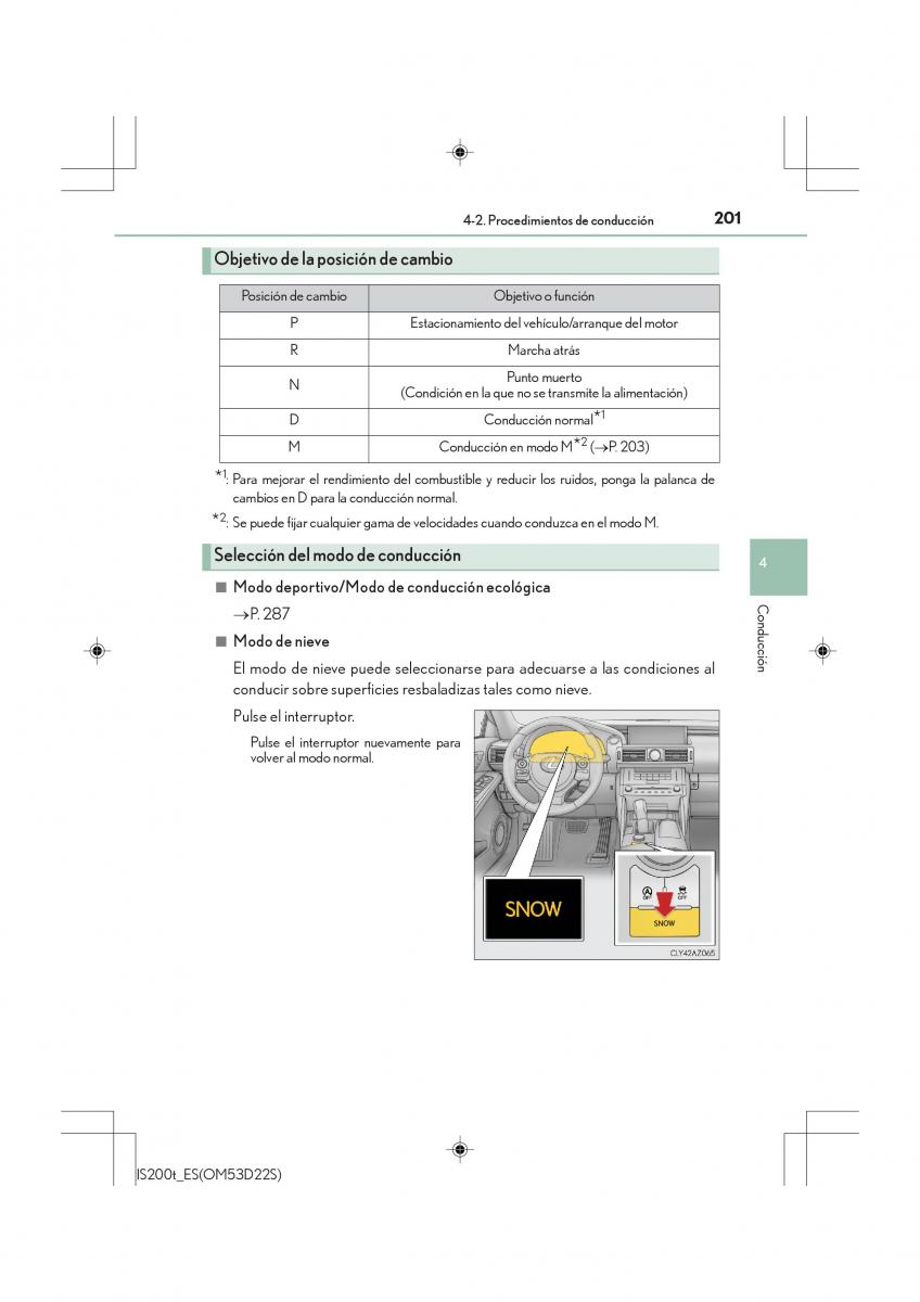 Lexus IS200t III 3 manual del propietario / page 201