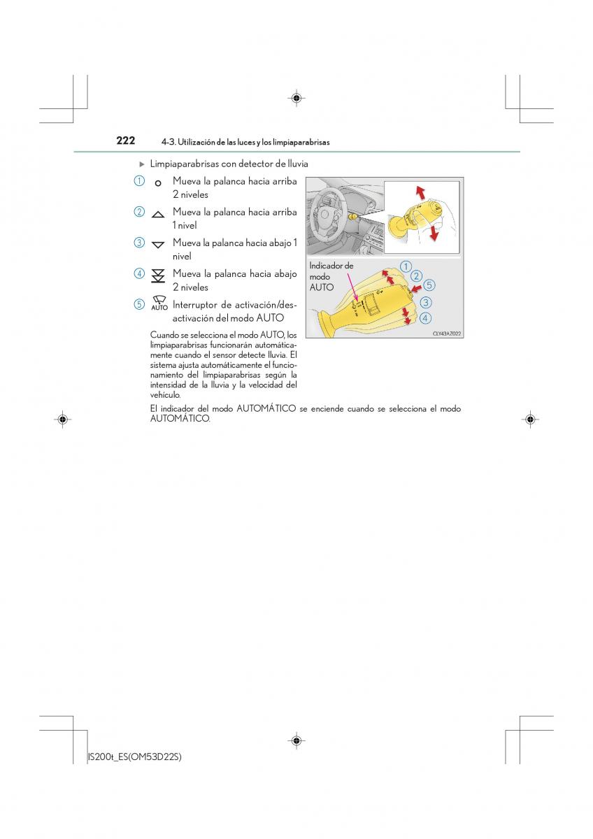 Lexus IS200t III 3 manual del propietario / page 222