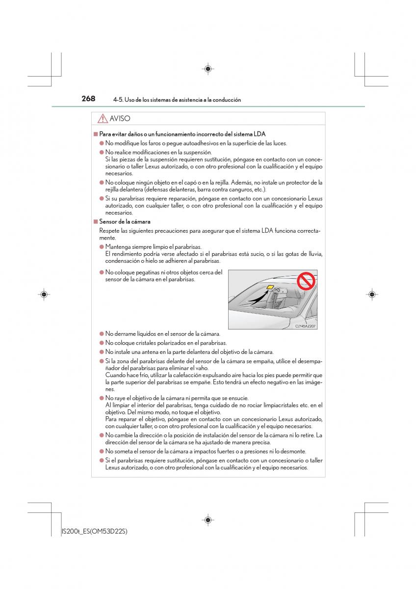 Lexus IS200t III 3 manual del propietario / page 268