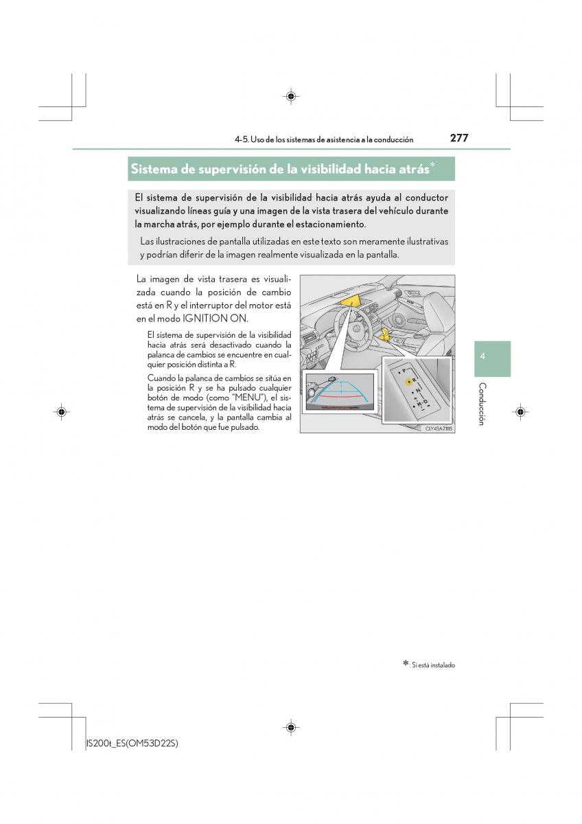 Lexus IS200t III 3 manual del propietario / page 277