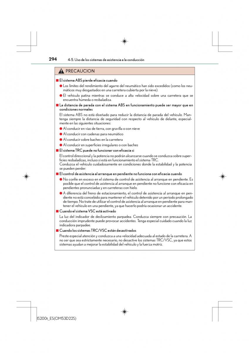 Lexus IS200t III 3 manual del propietario / page 294