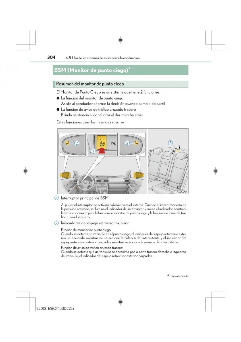 Lexus IS200t III 3 manual del propietario / page 304