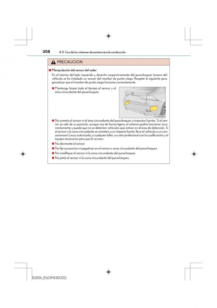 Lexus IS200t III 3 manual del propietario / page 308