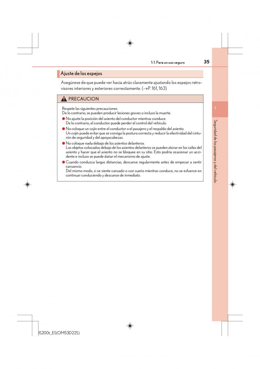 Lexus IS200t III 3 manual del propietario / page 35