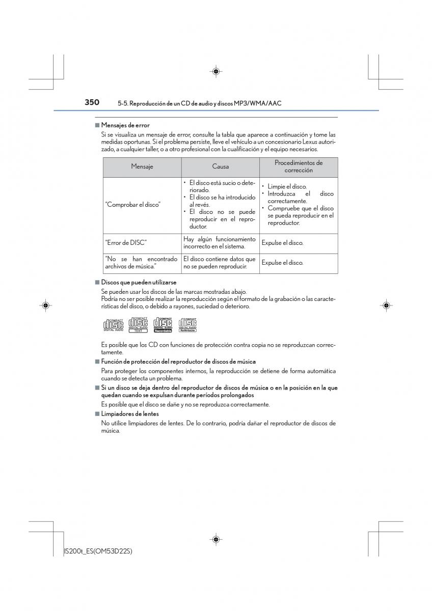 Lexus IS200t III 3 manual del propietario / page 350
