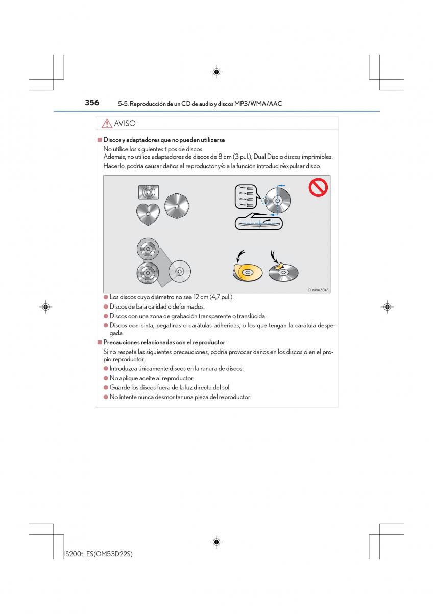 Lexus IS200t III 3 manual del propietario / page 356