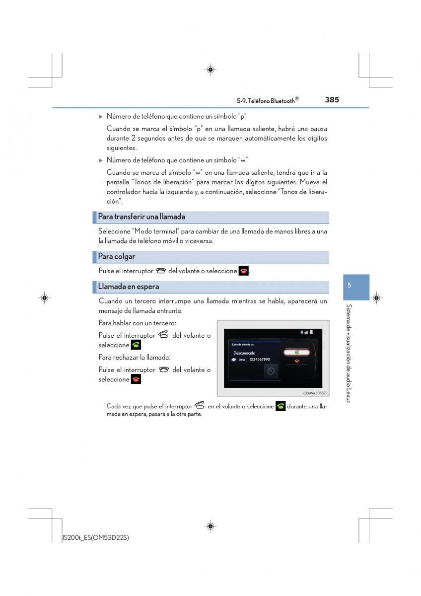 Lexus IS200t III 3 manual del propietario / page 385