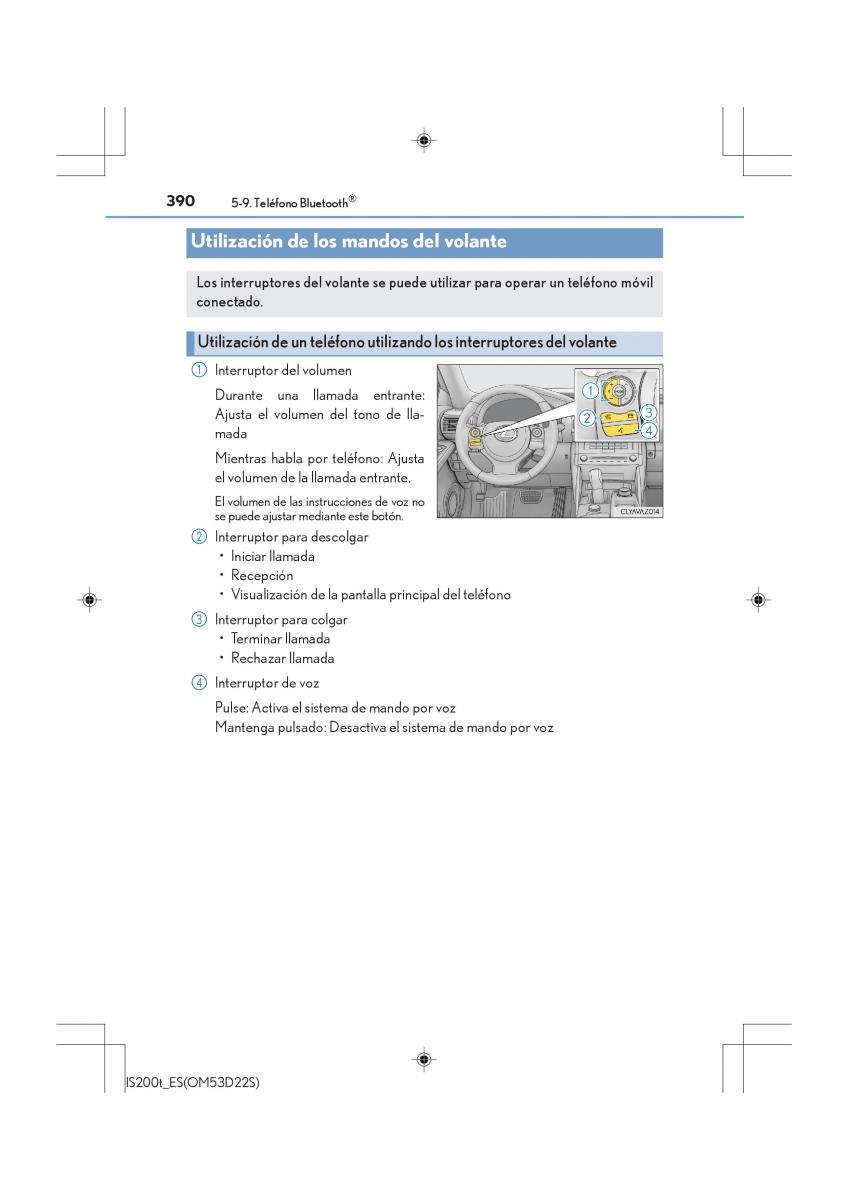 Lexus IS200t III 3 manual del propietario / page 390
