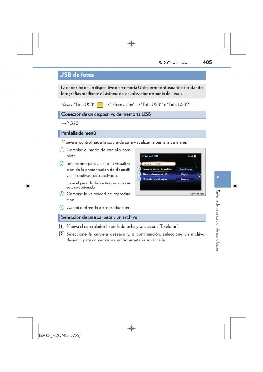 Lexus IS200t III 3 manual del propietario / page 405