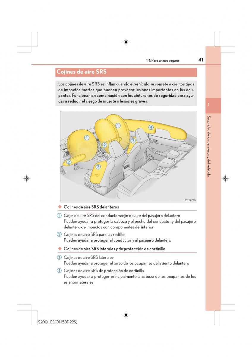 Lexus IS200t III 3 manual del propietario / page 41