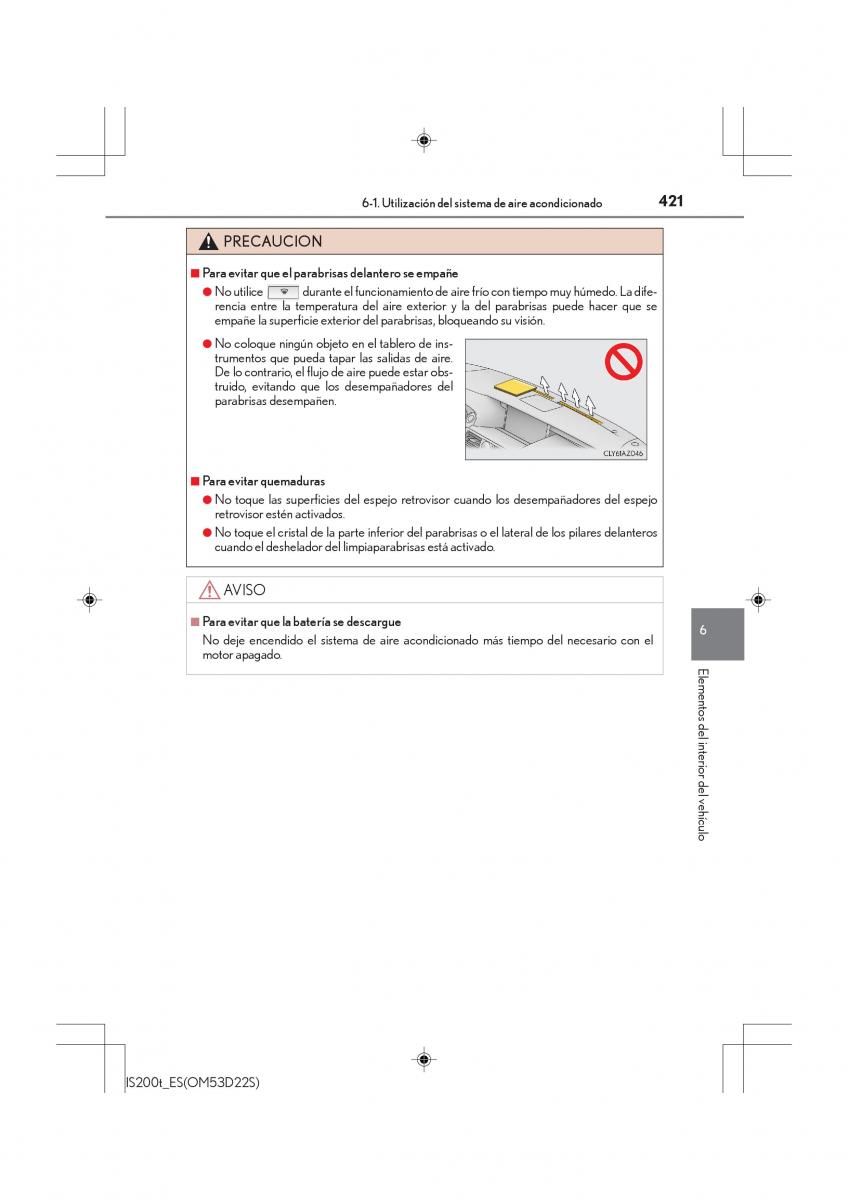 Lexus IS200t III 3 manual del propietario / page 421