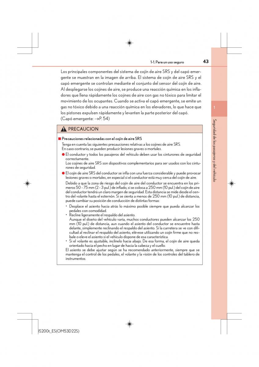 Lexus IS200t III 3 manual del propietario / page 43