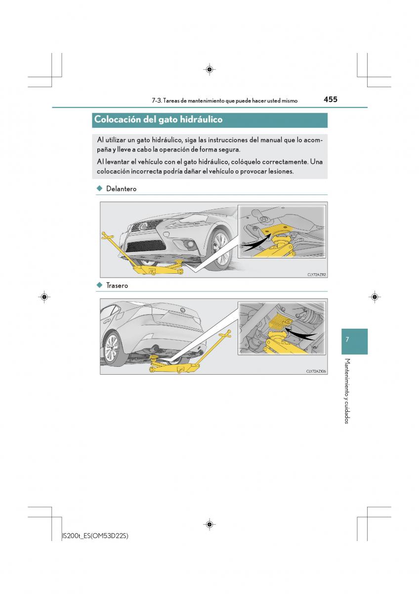 Lexus IS200t III 3 manual del propietario / page 455